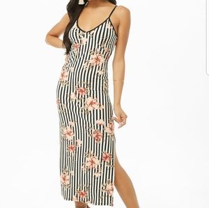 Forever 21 small floral split bodycon dress